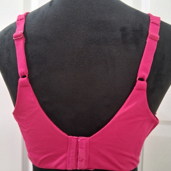 Vanity Fair Fuschia Lace Wireless Posture Bra. Size 38D - Picture 5 of 8